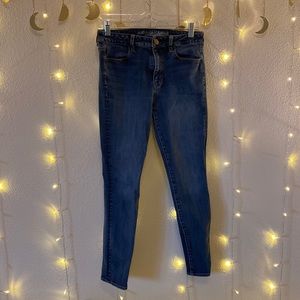 Size 8, super stretch, high waisted jeans from American Eagle